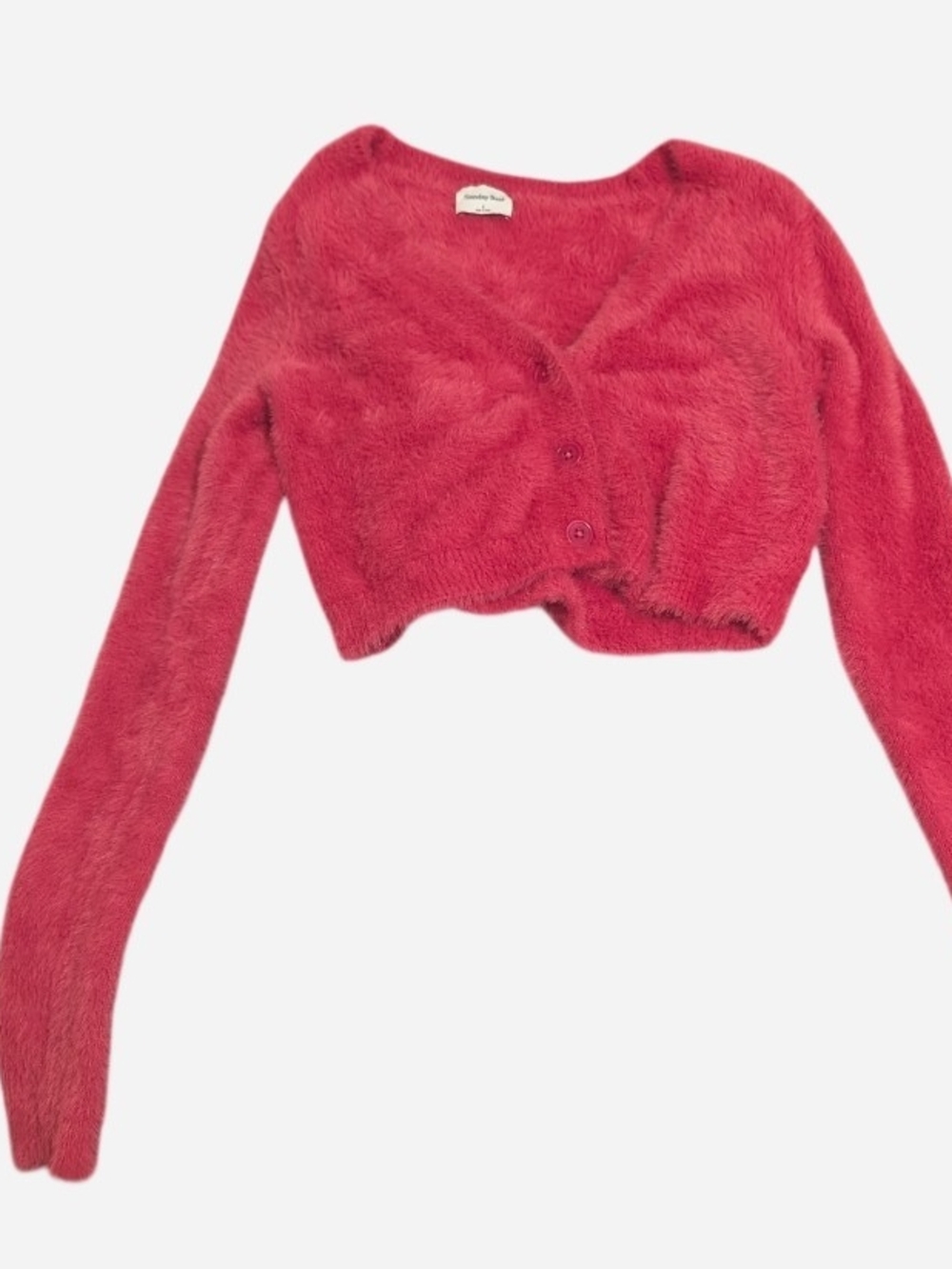 Sunday Best Plush Cropped Cardigan - Rose Pink